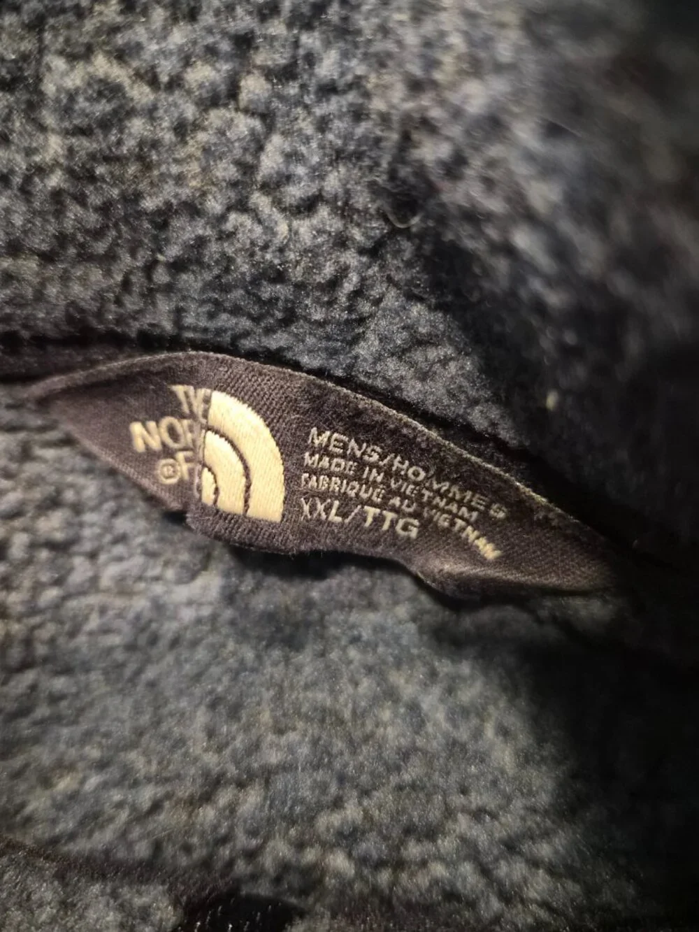 The North Face Mens XXL Buffalo Check Plaid Fleece Pullover Blue 1/4 Zip G754